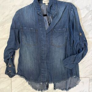 cloth & stone Light Blue Denim Shirt Jacket